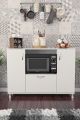 Multi-Purpose Oven Cabinet With Extra Space  White. 