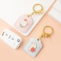 Kawaii Strawberry Rabbit Keyring Badge Card Holders Toast Couple Keychain High Quality Delicate ID Cover IC Elevator Bus Card. 