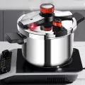 Stainless Steel Pressure Cooker Heavy Duty Fast Cooking Pot with Safety Lock Lid | Multipurpose Pressure Cooker for Rice, Chicken, Meat, Dal, Beans & Vegetables | Durable Kitchen Cookware for Gas Stove. 