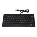 78 Keys Ultra Thin Mini USB Wired Keyboard for Desktop Computer Laptop PC (Black). 