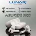 Lunar Airpods Pro Wireless Earbuds with 1year warranty, ENC Noise Cancellation, Built-in Mic, Bluetooth 5.3, Bass Sound, HiFi Stereo, Touch Control, Upto 5 Hours Battery, Android/iOS Compatible & Hands-Free Calls.. 