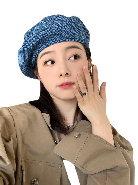 bellylady Women Girls Winter Wool Beret Hat Retro Solid Color French Painter Hat Artistic Beret Caps