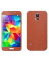 Samsung Galaxy S5 Brown Common Leather Texture Mobile Skin. 