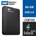 80 GB External Hard Disk Portable 80GB WD Element Hard Drive USB 3.0. 