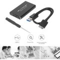 MSATA to USB 3.0 SSD Enclosure External Hard Drive for 30x50mm 30x30mm MSATA SSD. 