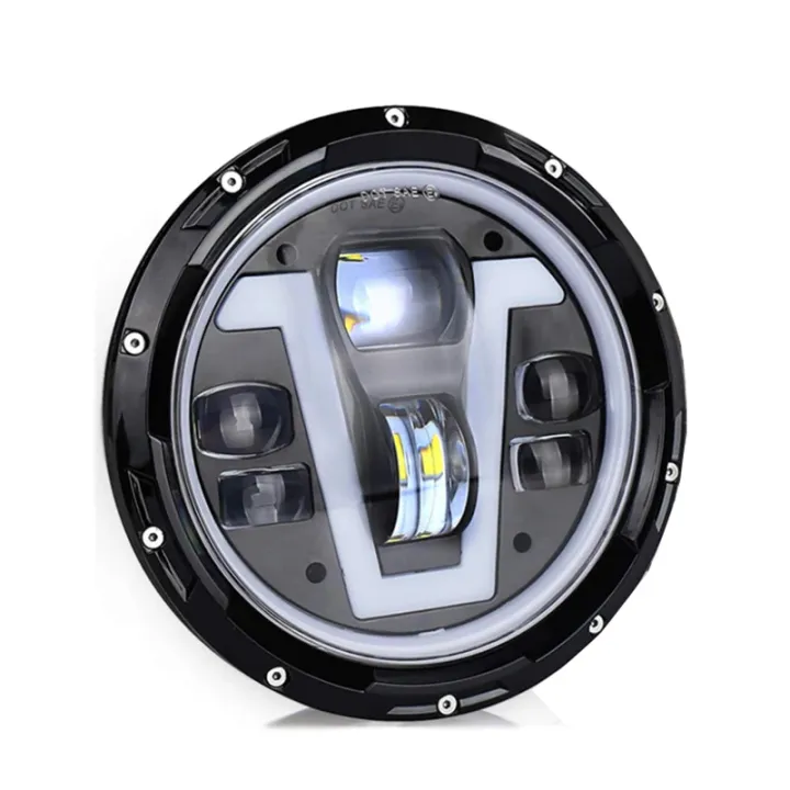 7%20Inch%20V%20Shape%20Ultra%20Bright%2060%20Watts%20LED%20Headlight%20With%20Dual%20Color%20DRL%20Yellow/White%20For%20Jeeps,%20Cars,%20Motorcycle-%204%20Working%20Modes%20-%20Top%20Rated%20Product%20-%20Universal%20Fitment%20-%20Image%205