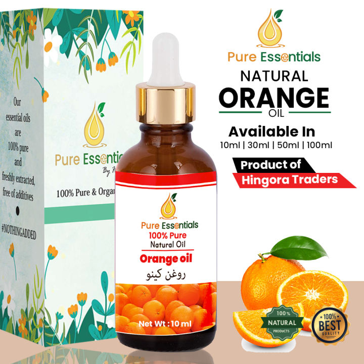 Pure Essentials Orange ( Vitamin c ) oil  - 100% Natural Oil - for Skin Acne & Hair- Beauty Oil