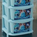 Aqua Plast Portable Plastic Drawers, Organizer, Kids Toy Accessor, Cosmetic Makeup Jewelry Box & Multi Functional Storage Unit Desktop Room Draws, Kitchen Portion Cabinet Rack Multi Layer Space Printed Drawer Decorative Design For Girls & Boys. 