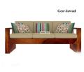 Olympia 5 Seater Wooden Sofa With Cushion. 