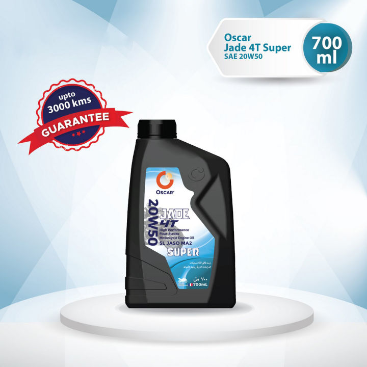 Oscar® Jade 4T 20W50 SUPER; API SL JASO MA2, Motor Bikes Engine Oil - 700ML