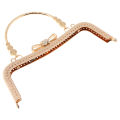 Vintage Rhinestone Metal Purse Frame Kiss Clasp Lock Bag Clutch Handle DIY. 