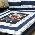 DESION Embroidered Bed Sheet Set KIng Size Patch Work Bed Sheet. 