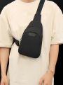 Fashion Instinct Korean Style Chest Sling Bag With Earphone Hole Men Crossbody Bag Shoulder. 