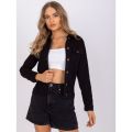 Black Regular Fit Short Body Denim Jacket For Women - Casual Outdoor Wear. 