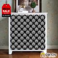 Gift City Presents Black and White Pattern Design Wall Decorative Self Adhesive Tile Stickers Multiple Quantity - 12x12 cm for Bathroom Kitchen Wallpaper Decoration. 