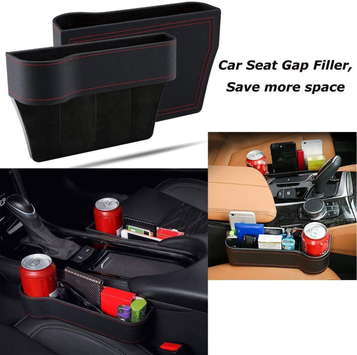 Car Seat Gap Filler, 2 Pack Multifunctional Car Seat Organizer with Cup Holder