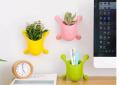 1Pcs Mini Creative Multifunctional Office Flower Pots Wall Mounted Window Vase Desktop Pen Holders Desktop Storage Decoration- Multi. 