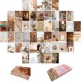 Customize 50 Brown Theme Vintage Aesthetic photo cards of your choice 50 Cards 4x6'' For Wall Decorate. 