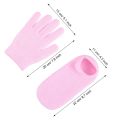 Moisturizing Gel Socks Gloves Set Hands Feet Skin Whitening Care Beauty Spa Treatment Hydrating Cool Soft Cotton Heel Booties Socks for Dry Hard Cracked Skin. 