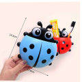 Ladybug Toothbrush Holder Toiletries Toothpaste Holder Bathroom Sets Suction Hooks - Ladybird Tooth Brush Container By Alam Traders & co. 