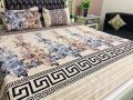 BeQuest Big Flowers  High Quality Fine Soft Cotton Unique Designed Bedsheet. 