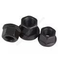 Black High Flanged Nuts Thickened Pressure Plate Nut M10 M12 M14 M16 M18 M20 M22 M24 M27 M30 Hex With Gasket Collar Nuts DIN6331. 