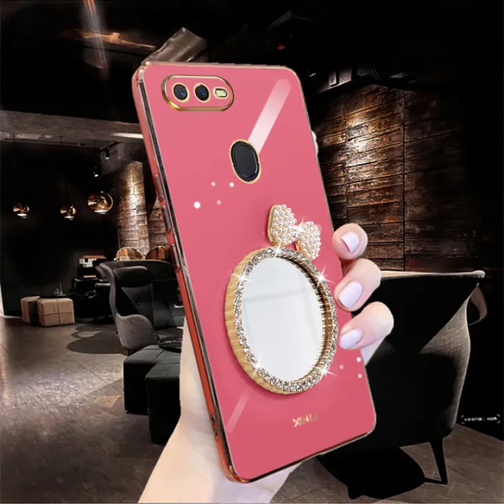 For%20OPPO%20A5s%20Back%20Cover%20+%20Bowknot%20Makeup%20Mirror%20Fashion%20Shiny%20Plating%20Square%20Bumper%20Bling%20Girls%20Phone%20Case%20Soft%20TPU%20Silicone%20Shockproof%20Back%20Cover%20-%20Image%206