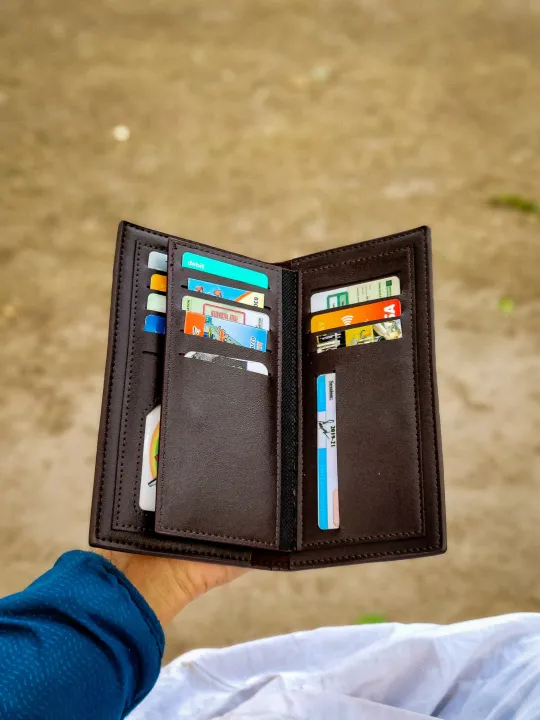 PU%20Leather%20Long%20Bifold%20Wallet%20for%20Men%20-%20Multi-Card%20Slot%20Cash%20Holder%20with%20Zipper%20Compartment%20-%20Image%204