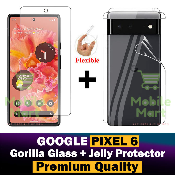 Google Pixel 6 Flexible Nano Glass And Hydrogel Soft Film Back Protector Combo