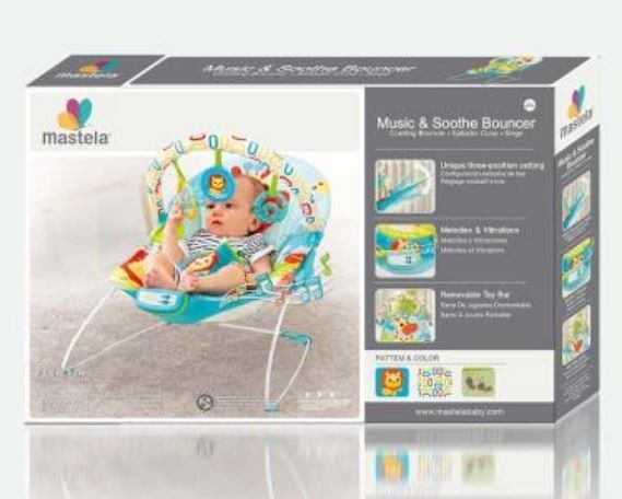 Music & Soothe Bouncer Mastela Color Blue (K6938)