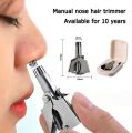 Manual Nose & Ear Hair Trimmer/Stainless Steel /Washable/Portable. 