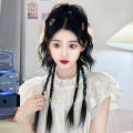 Dyed Blue Water Ripple Boxing Braid Ponytail Wig Braid Artificial Hair Dopamine Grip Waterfall Curly Hair High Ponytail. 