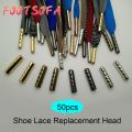 【FOOT SOFA】50pcs Metal DIY Shoes Accessories Women Man Shoestrings Bullet Aglets Tip Shoelaces Repair Ends Replacement Shoe Lace Head. 