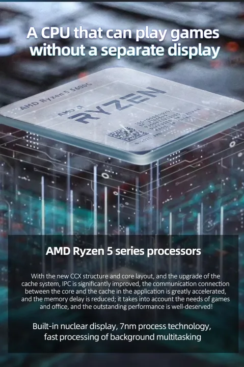 AMD%20Ryzen%205%205600G%20R5%203.9GHz%20Six-Core%20Twelve-Thread%2065W%20CPU%20Processor%20L3=16M%20100-000000252%20Socket%20AM4%20NO%20FAN%20-%20Image%202