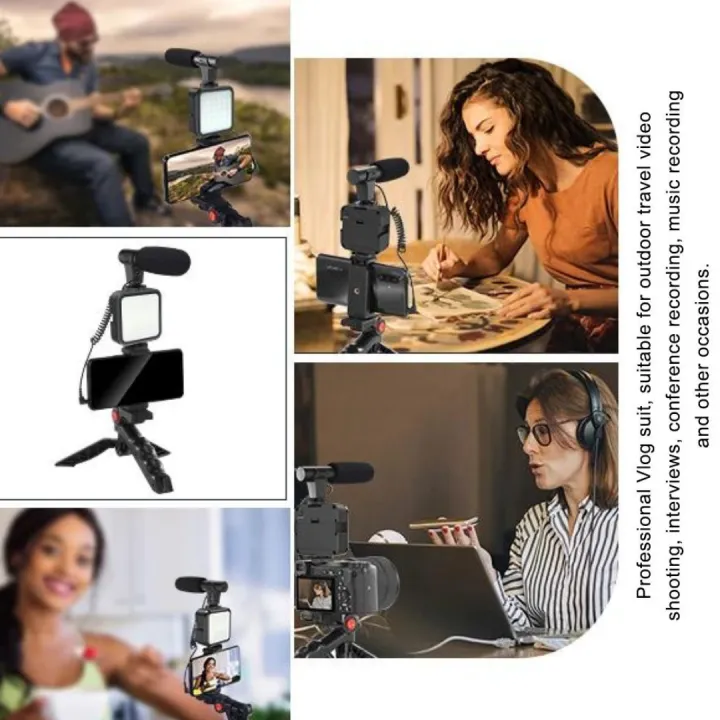 Vlogging Video Making Kit For Mobile Phones - Model AY-49 - Tripod Kit ...