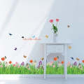 Wallsticker SK9057 Grass Fence Butterfly wall sticker stiker dinding. 