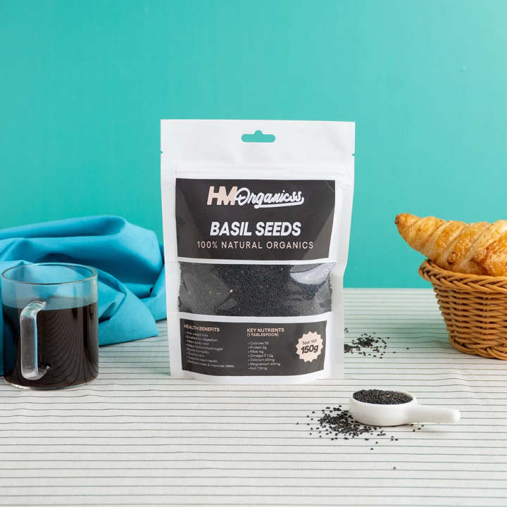 HM Organics Basil Seeds 100% Natural Organic