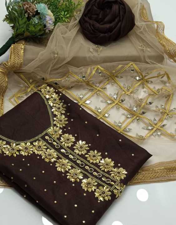 Kataan Silk 3pc Winter Embroidered Dress - 273