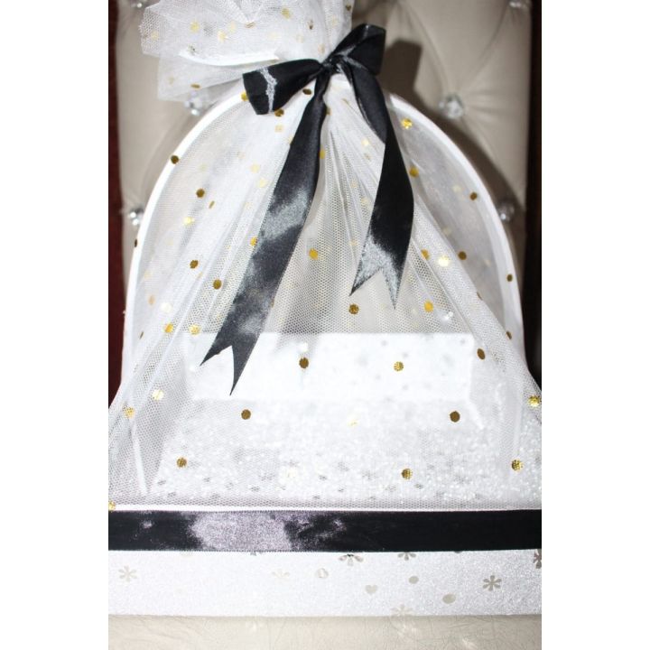 Fancy Gift Wrapping Basket (Glitter Paper Made)  12” x 12” size