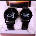 Pair of Couple Watches - King and Queen Beautiful Couple Watches - With Gift Box - Set of 2 Watches for Couples. 