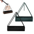 Anti-Scald Mosquito Coil Holder With Tray Creative Wrought Iron Triangular Shape Mosquito Repellent Incense Rack Home Decor Tool. 