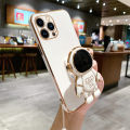 COROGI for Vivo V25 5G / Vivo V25e Back Cover with Lanyard + Astronaut Hidden Stand Luxury 6D Plating Shiny Cartoon Cases Soft Silicone Bracket Phone Case. 