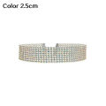 Women's Fashion Full Rhinestones Sparkling Choker Short Collar Necklace Jewelry. 