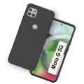 Motorola Moto G 5G 2020 - Black Rubber Soft Silicon Candy Shockproof Slim Back Cover Case Matte Finish Soft Back Case Cover. 