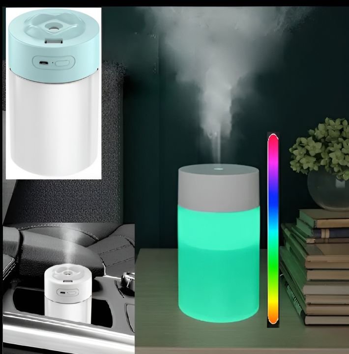 Mini Air Humidifier 300Ml Aromatherapy and Home Fragrance Colorful Cup Rotation Led Light Cool Mist Usb Home Room Office Desk Car Ultrasonic Humidifier Aroma Therapy