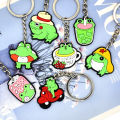 1PCS PVC Cute Frong Keychain Cartoon Frog Key Rings Cartoon Frog Key Holders Fit Adult Car Keys Gift Trinkets. 