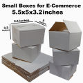 White Packing Boxes for E-Commerce - Packing Material-Gift Boxes(Size 5x5.5x3.2 Inch) Small. 