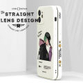 Hontinga for Infinix Note 30 4G 5G Back Cover Green Hair Boy Side Design Phone Case Square Soft Liquid Silicone Mobile Cover. 