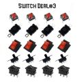 Electronic Circuit Combo Mini Switch Micro Switch Slide, Push, and Rocker switch Button for Projects, Experiments  | Deal 3 | The Hope Store. 