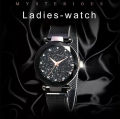 Girls Dio.r Watch Magnetic Buckle Ladies Wristwatch Women Fashion Starry Sky Magnetic Mesh Steel Strap Chain Girl Clock Waches. 